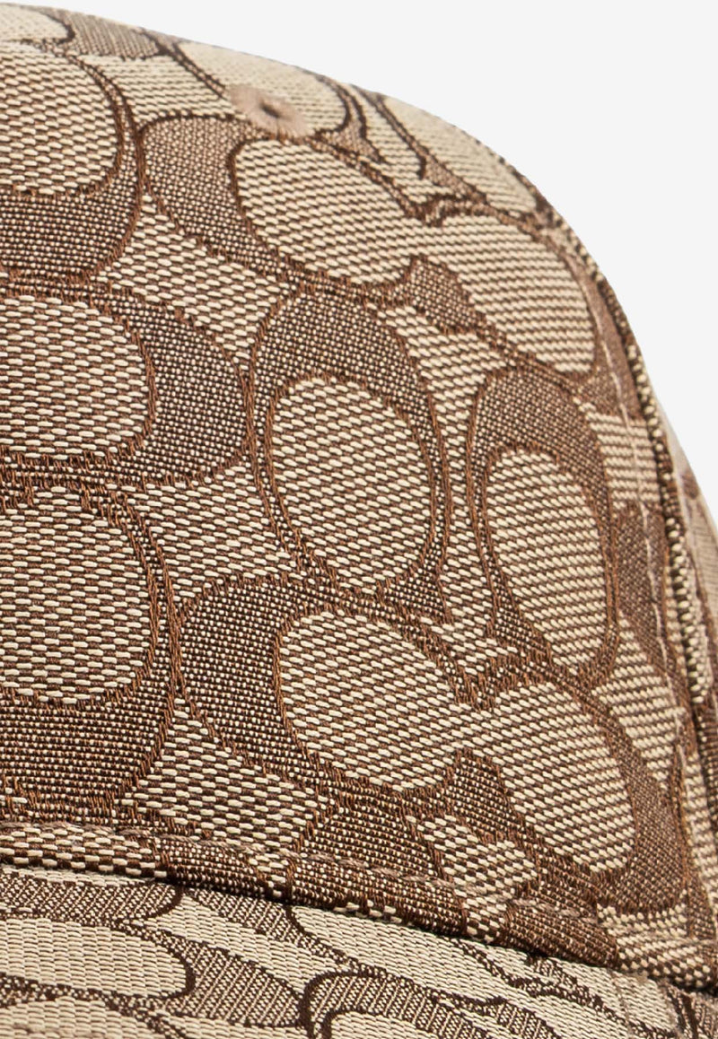 Coach Monogram Jacquard Baseball Cap Beige 29CCN92 0-TN2