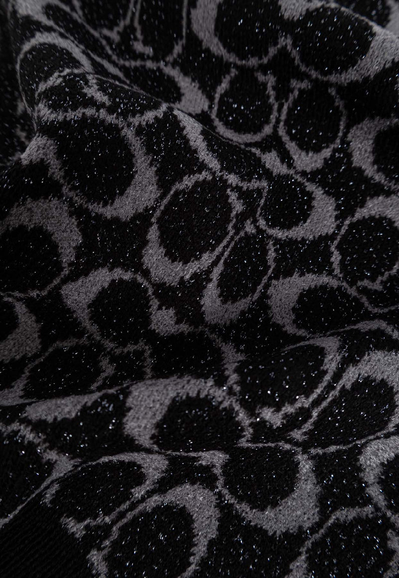 Coach Monogram Wool-Blend Scarf Black 29COWC540468 0-001