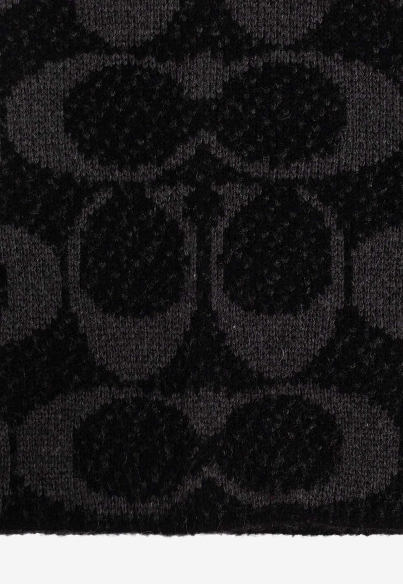 Coach Monogram Wool-Blend Beanie Black 29CCT78 0-BLK