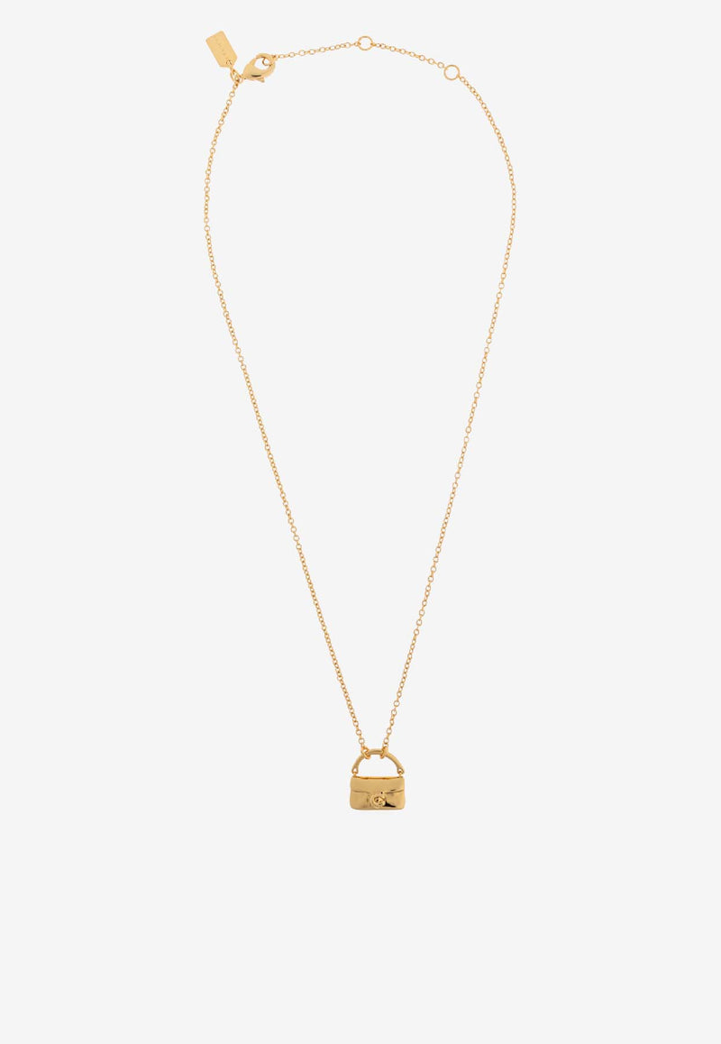 Coach Tabby Pendant Brass Necklace Gold 37527580 GLD-710