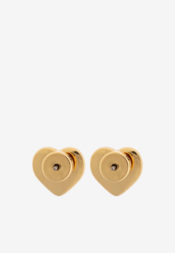 Coach Quilted Heart Stud Earrings Gold 37527586 GLD-710