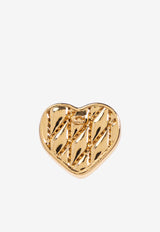 Coach Quilted Heart Stud Earrings Gold 37527586 GLD-710
