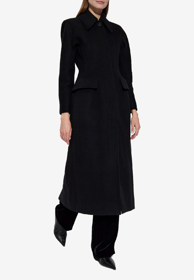 Alexander McQueen Wool and Cashmere Long Coat Black 847900 QKABR-1000