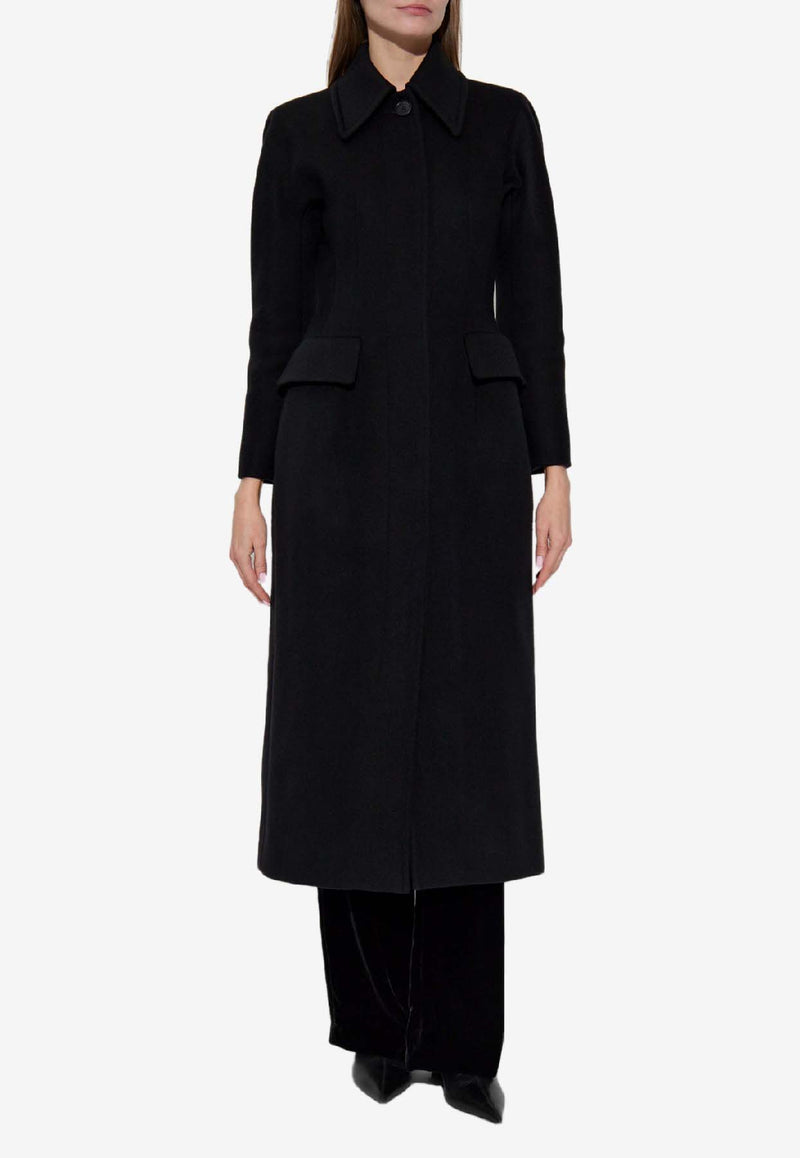 Alexander McQueen Wool and Cashmere Long Coat Black 847900 QKABR-1000