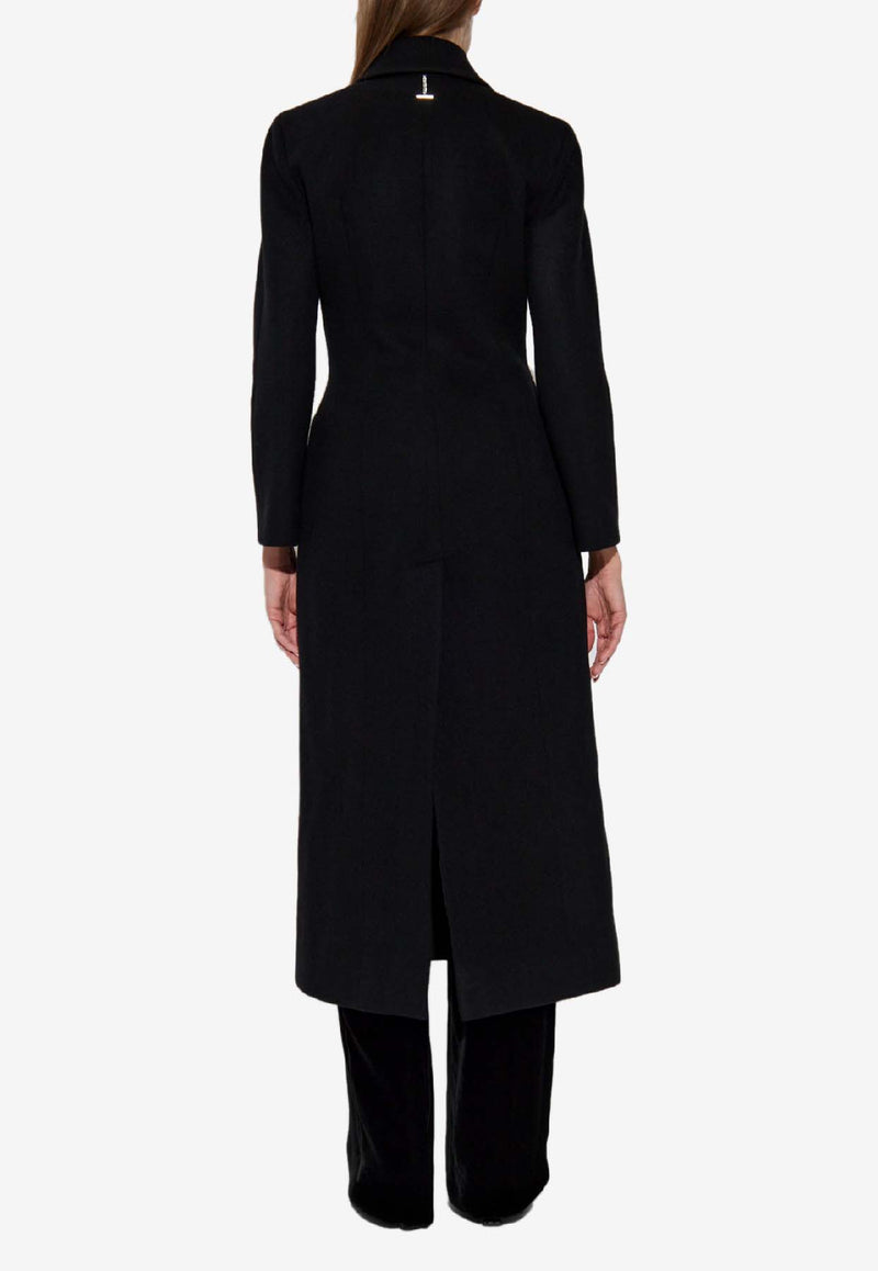 Alexander McQueen Wool and Cashmere Long Coat Black 847900 QKABR-1000