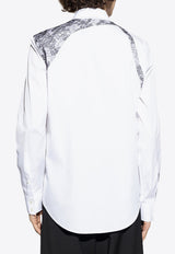 Alexander McQueen Lace Harness Long-Sleeved Shirt White 847291 QNAAX-9000