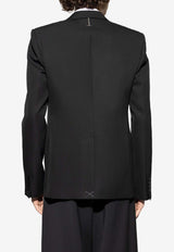 Alexander McQueen Wool Blazer with Crystal-Embellishments Black 847827 QVAAA-1000