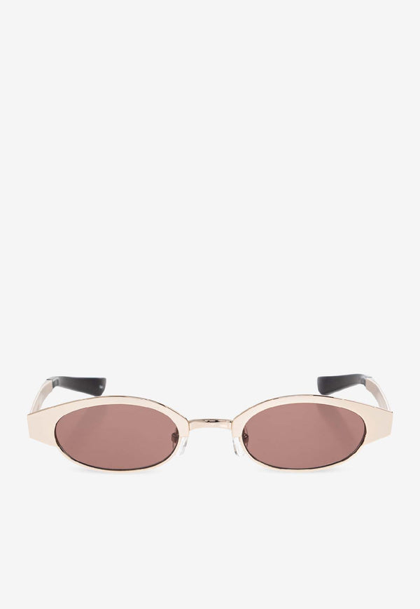 Alexander McQueen Oval-Shaped Sunglasses Pink 852498 I3330-7024