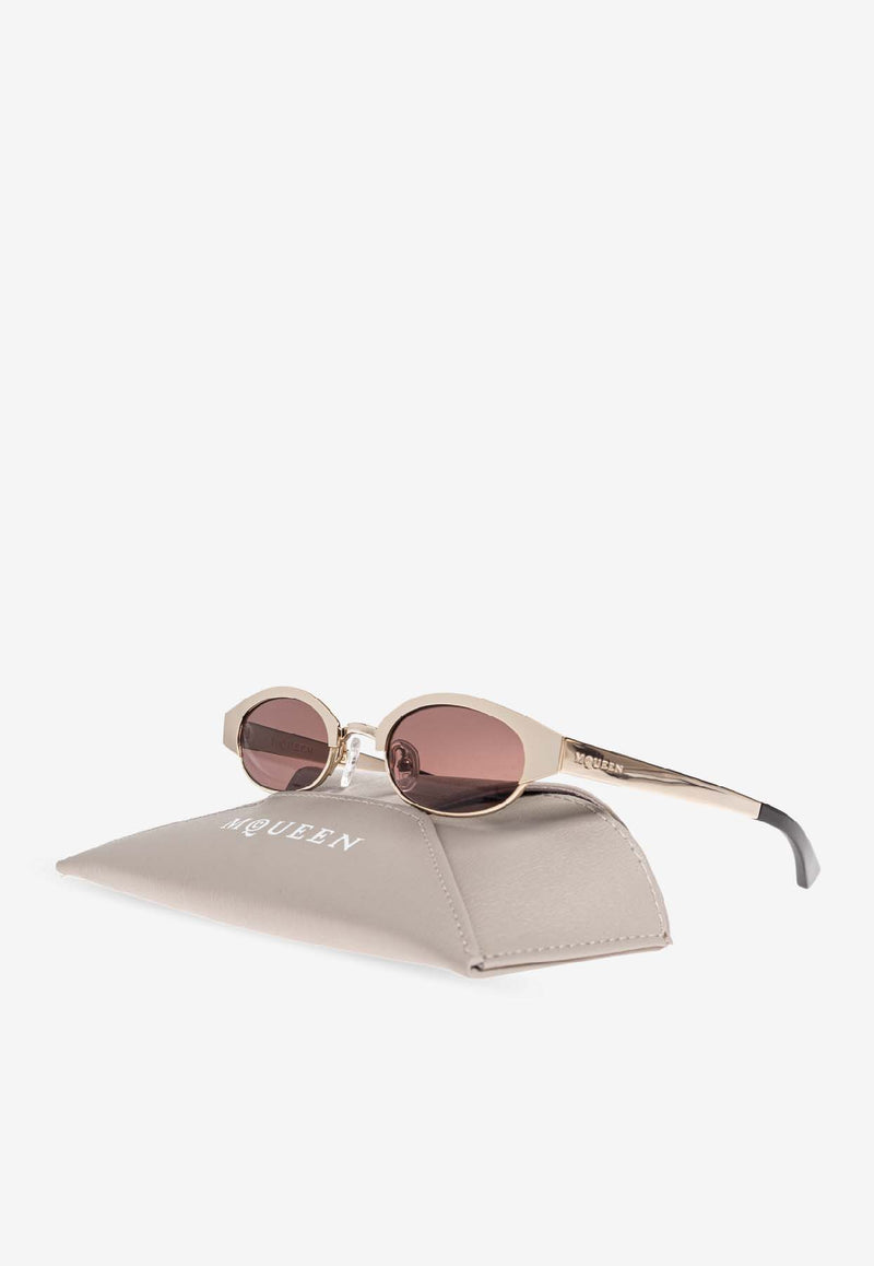 Alexander McQueen Oval-Shaped Sunglasses Pink 852498 I3330-7024