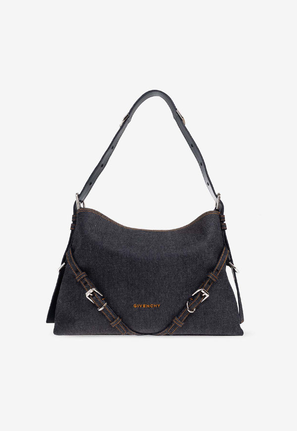 Givenchy Medium Voyou Denim Shoulder Bag Navy BB513 1B2AH-415
