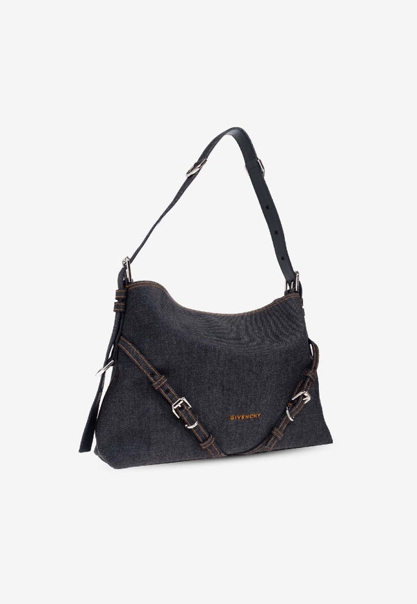 Givenchy Medium Voyou Denim Shoulder Bag Navy BB513 1B2AH-415