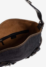 Givenchy Medium Voyou Denim Shoulder Bag Navy BB513 1B2AH-415