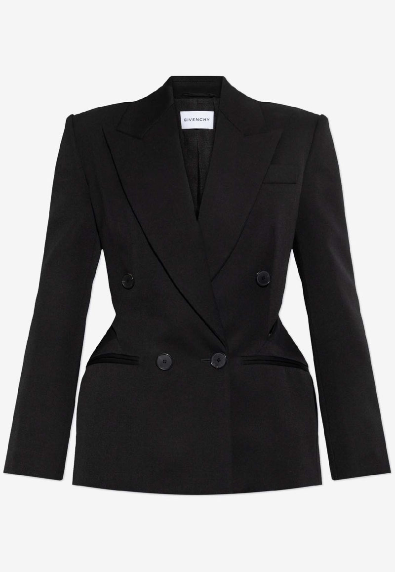 Givenchy Wool Double-Breasted Blazer Black BW30L Z15CT-001