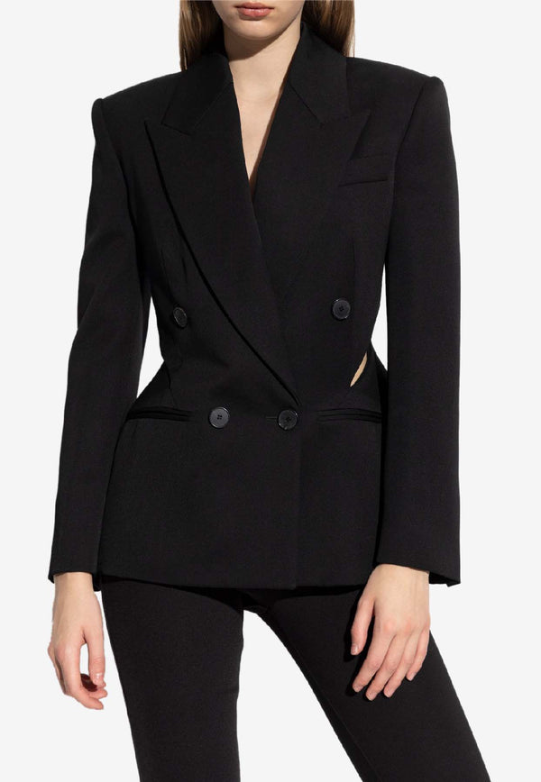 Givenchy Wool Double-Breasted Blazer Black BW30L Z15CT-001