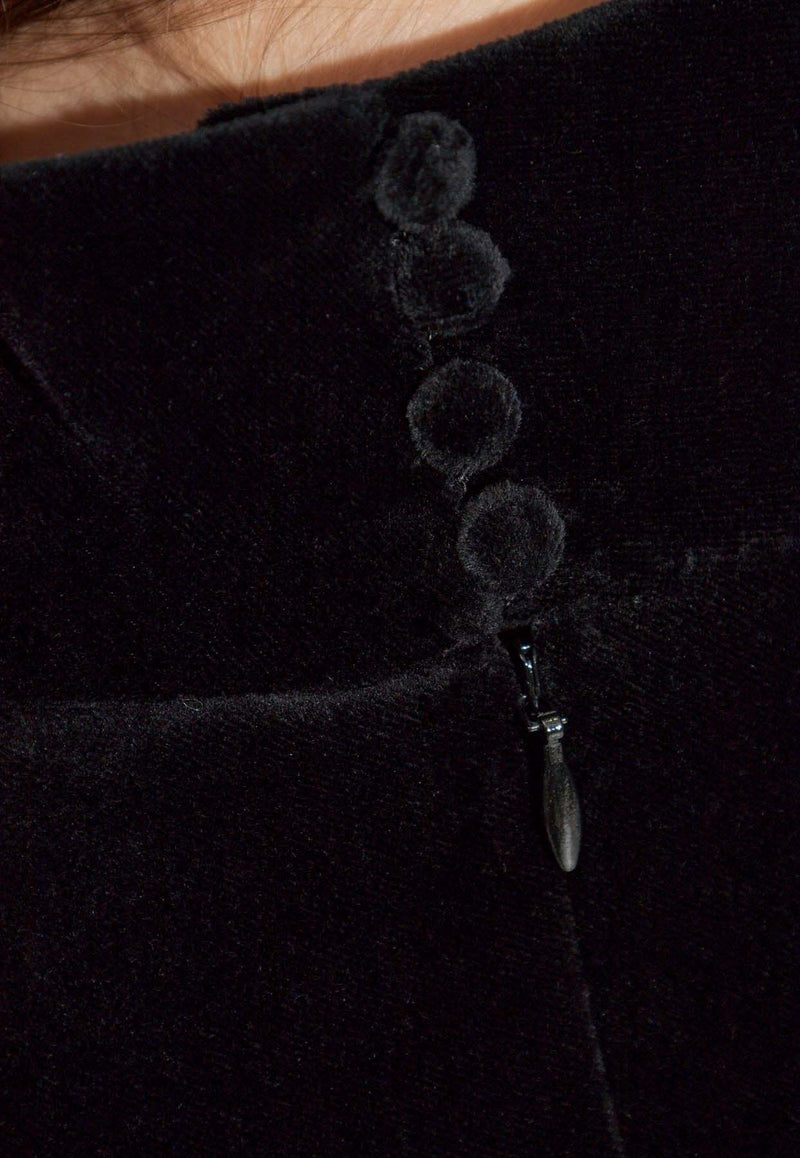 Alexander McQueen Silk-Blend Sleeveless Maxi Dress Black 842905 QBADS-1000