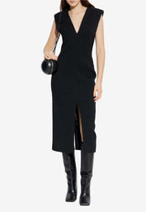 Givenchy Wool-Blend Sleeveless Midi Dress Black BW22L H167R-001