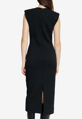 Givenchy Wool-Blend Sleeveless Midi Dress Black BW22L H167R-001