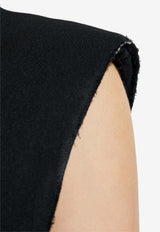 Givenchy Wool-Blend Sleeveless Midi Dress Black BW22L H167R-001