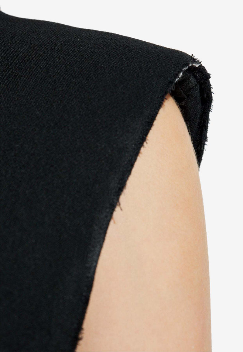 Givenchy Wool-Blend Sleeveless Midi Dress Black BW22L H167R-001