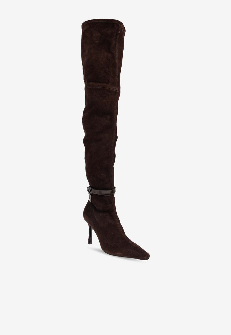 Jimmy Choo Camie 85 Over-the-Knee Suede Boots Brown CAMIE OTK 85 TVN-CHOCOLATE CHOCOLATE
