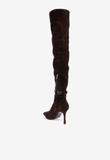 Jimmy Choo Camie 85 Over-the-Knee Suede Boots Brown CAMIE OTK 85 TVN-CHOCOLATE CHOCOLATE