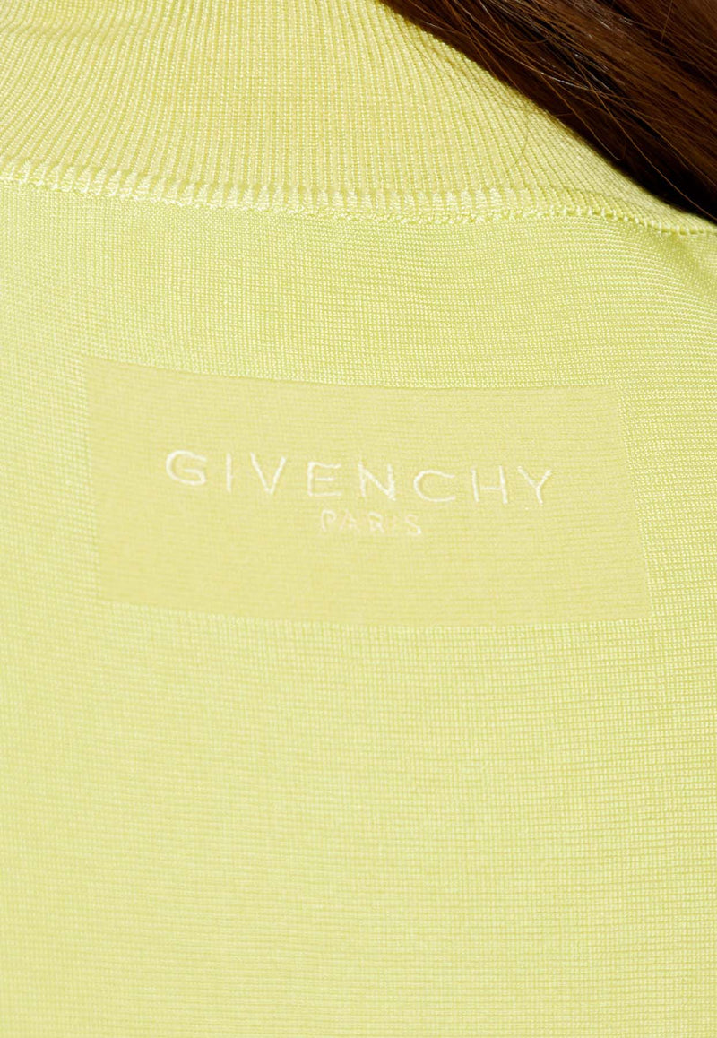 Givenchy Turtleneck Flared Mini Dress Yellow BW22N 04ZSL-725