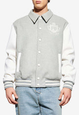 Balmain Varsity Bomber Jacket  Gray FH0TFA71 MH95-YHV