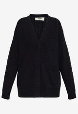 Fendi Wool-Blend Cardigan Black FZE549 AYM0-F0GME