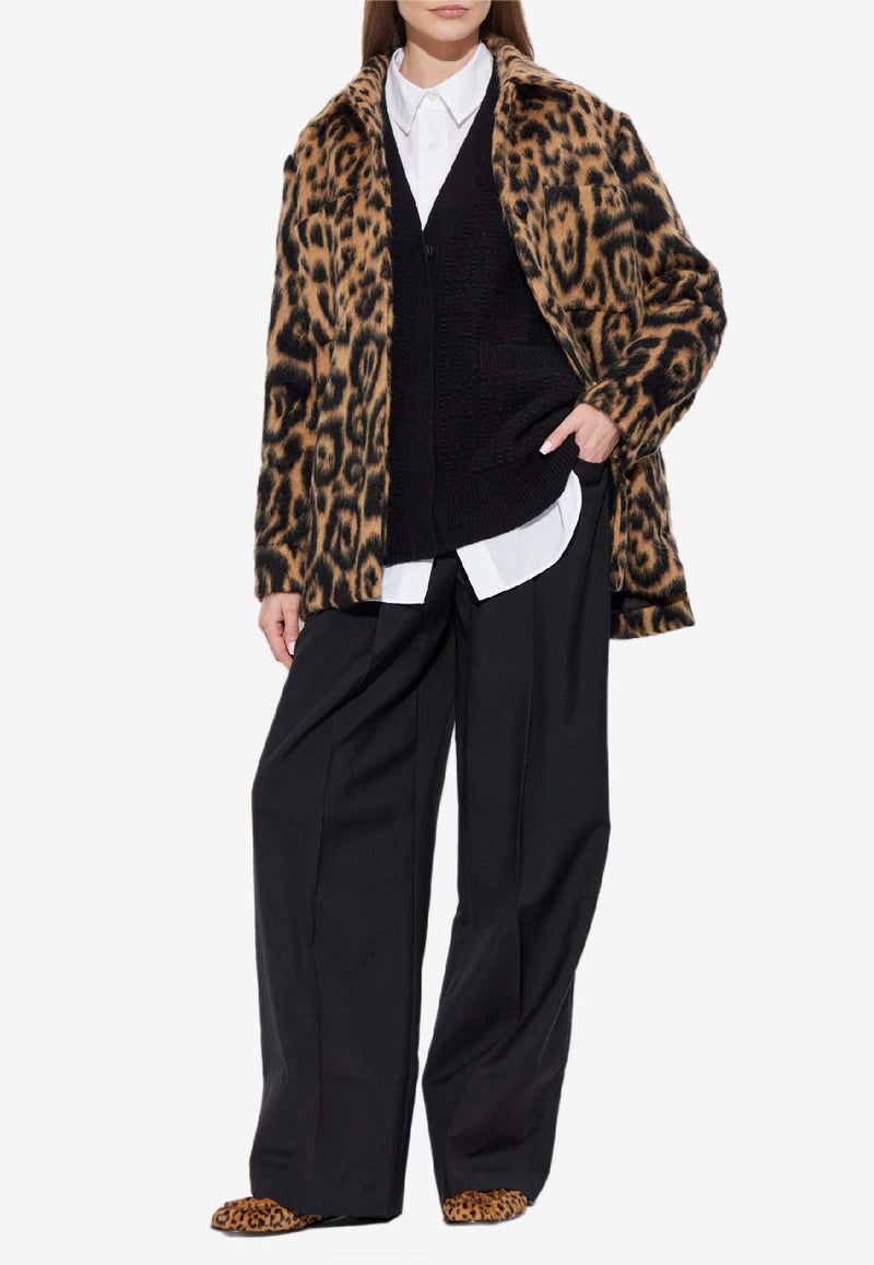 Fendi Wool-Blend Cardigan Black FZE549 AYM0-F0GME