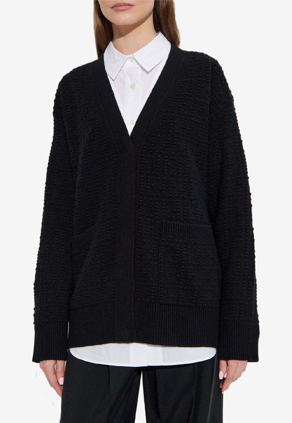 Fendi Wool-Blend Cardigan Black FZE549 AYM0-F0GME