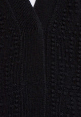 Fendi Wool-Blend Cardigan Black FZE549 AYM0-F0GME