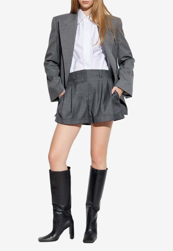 Givenchy Wool Tailored Shorts  Gray BW517 31YJ7-067
