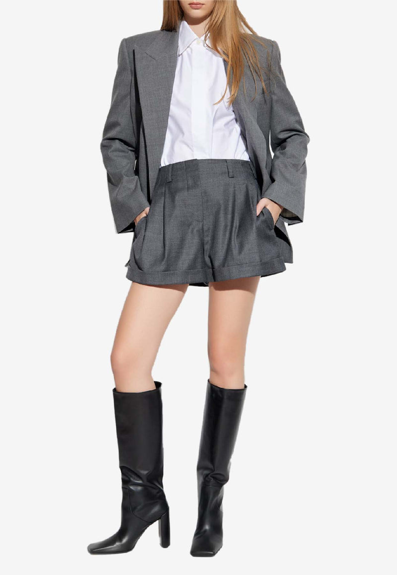 Givenchy Wool Tailored Shorts  Gray BW517 31YJ7-067