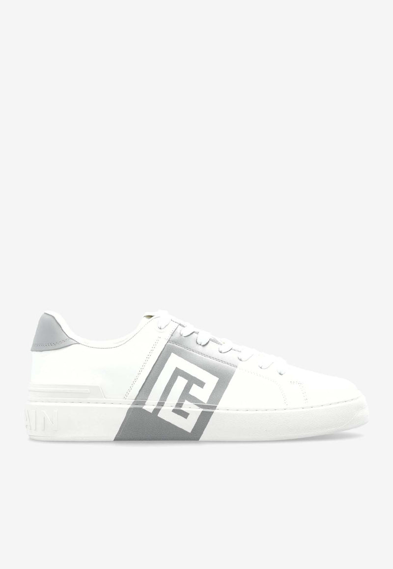 Balmain B-Court Leather Low-Top Sneakers White FM0VI288 LVBP-YAD