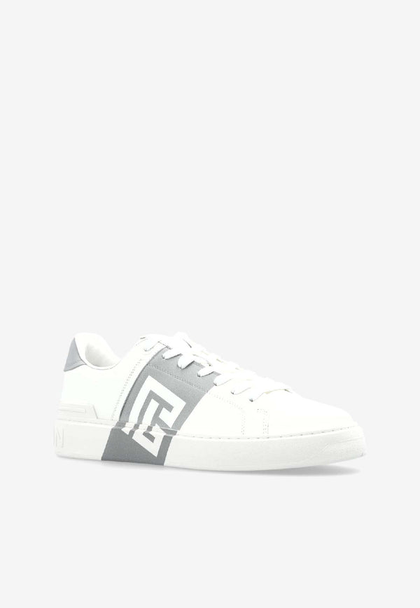 Balmain B-Court Leather Low-Top Sneakers White FM0VI288 LVBP-YAD