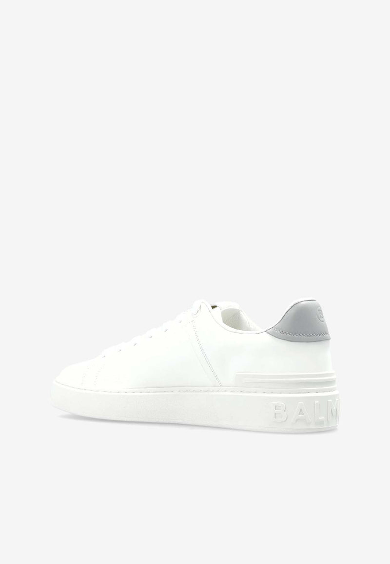 Balmain B-Court Leather Low-Top Sneakers White FM0VI288 LVBP-YAD