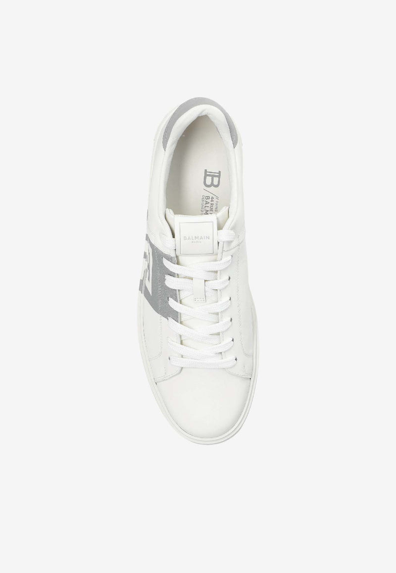 Balmain B-Court Leather Low-Top Sneakers White FM0VI288 LVBP-YAD
