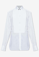 Tom Ford Long-Sleeved Tuxedo Shirt White HFVS01 CGS01-WAA