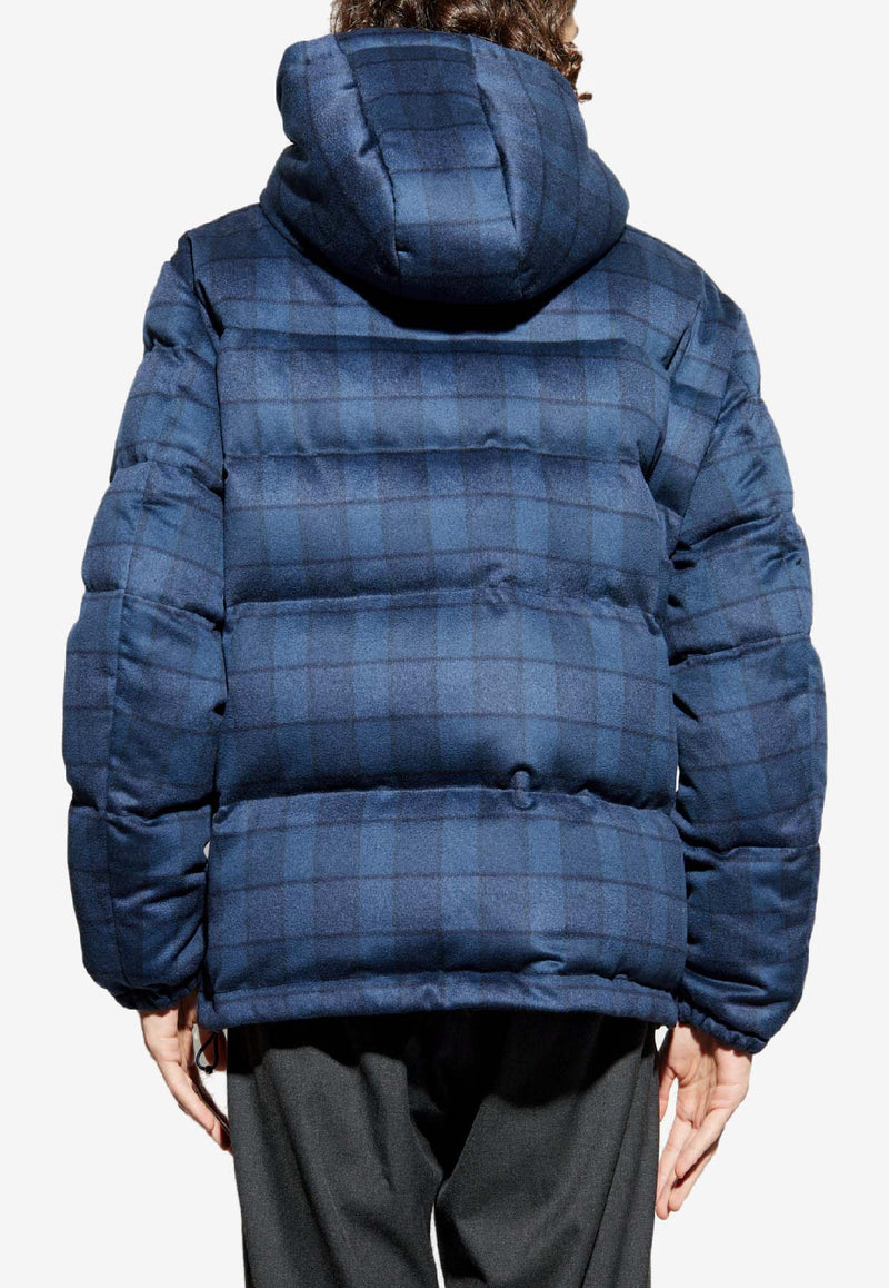 Etro Tartan Check Padded Jacket Blue MRBB0010 99TQB78-S9883