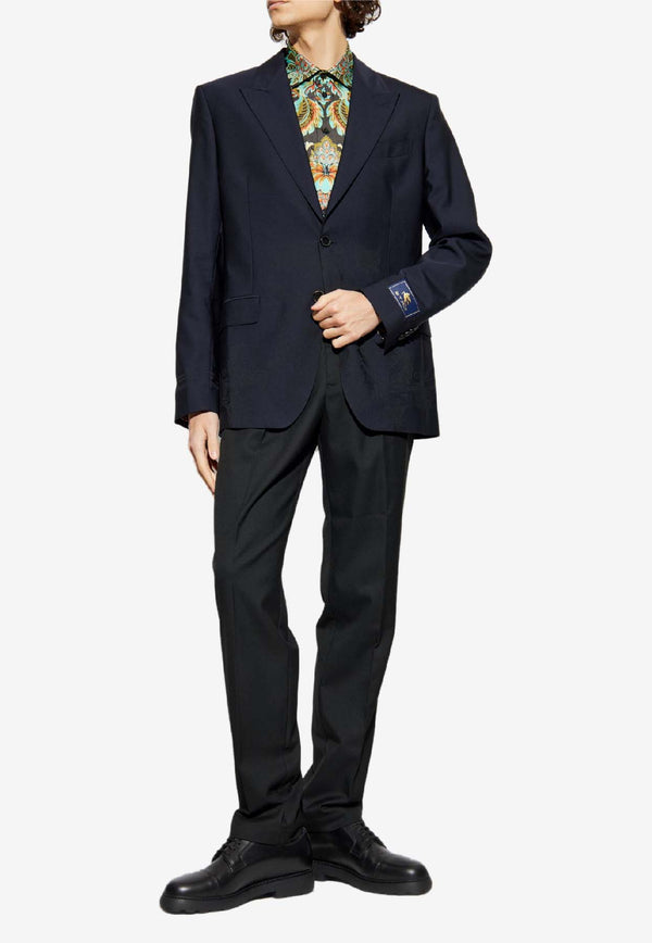 Etro Wool single-Breasted Blazer Navy MRCA0059 99TP210-B0065