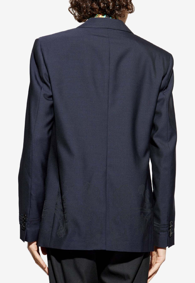Etro Wool single-Breasted Blazer Navy MRCA0059 99TP210-B0065