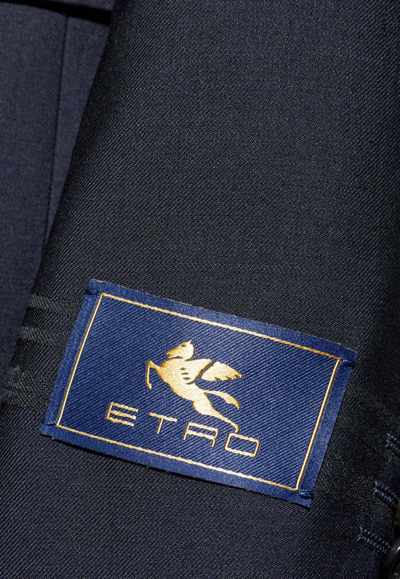 Etro Wool single-Breasted Blazer Navy MRCA0059 99TP210-B0065