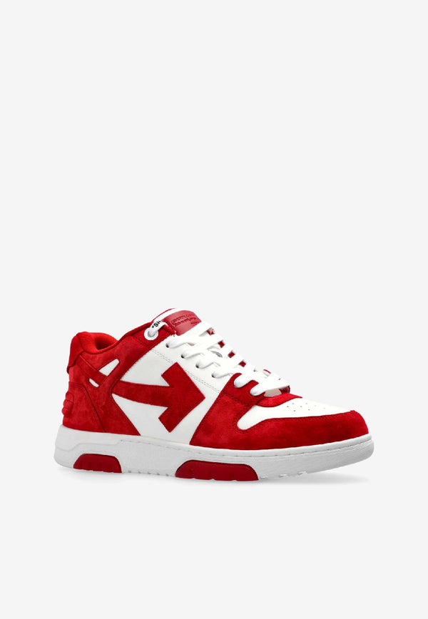 Off-White Out of Office Low-Top Sneakers Red OMIA189F25 LEA004-0229