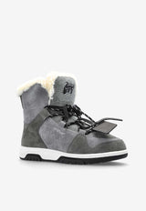 Off-White Suede and Shearling Snow Boots Gray OMIY003F25 LEA001-6512