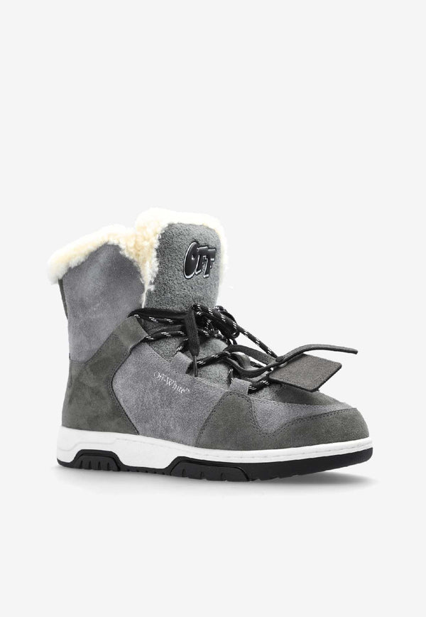 Off-White Suede and Shearling Snow Boots Gray OMIY003F25 LEA001-6512