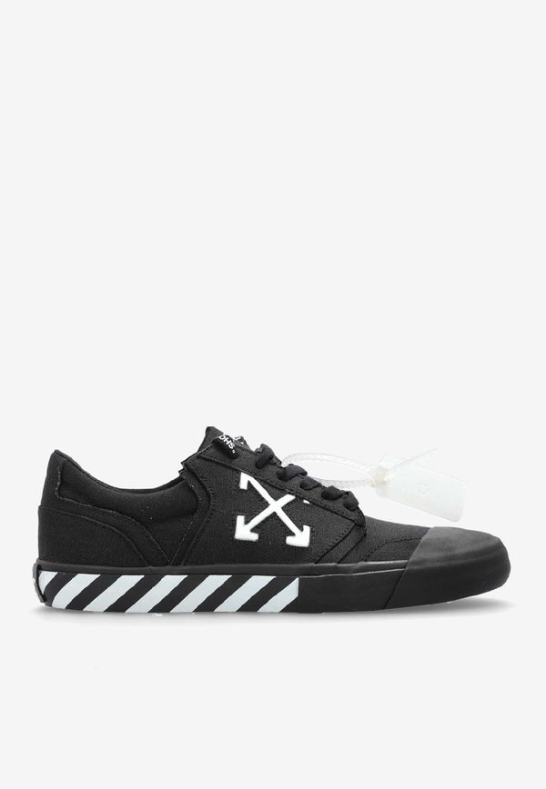 Off-White Vulcanized Low-Top Sneakers with Logo Black OMIA2A2F25 FAB001-1001