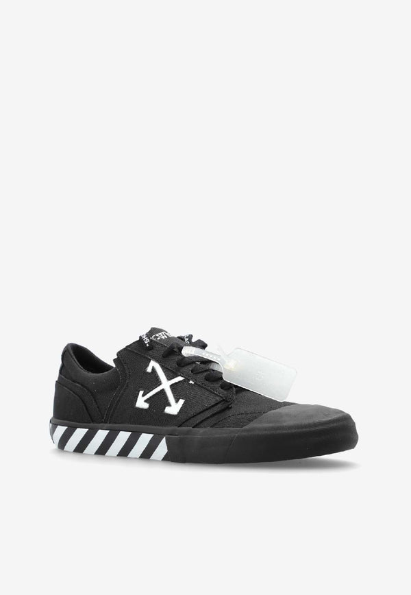 Off-White Vulcanized Low-Top Sneakers with Logo Black OMIA2A2F25 FAB001-1001
