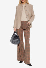 Max Mara Seggio Glen Check Tailored Pants Brown SEGGIO 2522186013-001