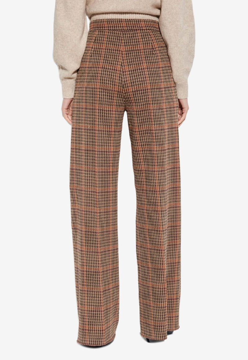 Max Mara Seggio Glen Check Tailored Pants Brown SEGGIO 2522186013-001