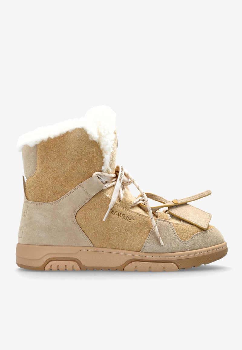 Off-White Suede and Shearling Snow Boots Beige OMIY003F25 LEA001-6C68
